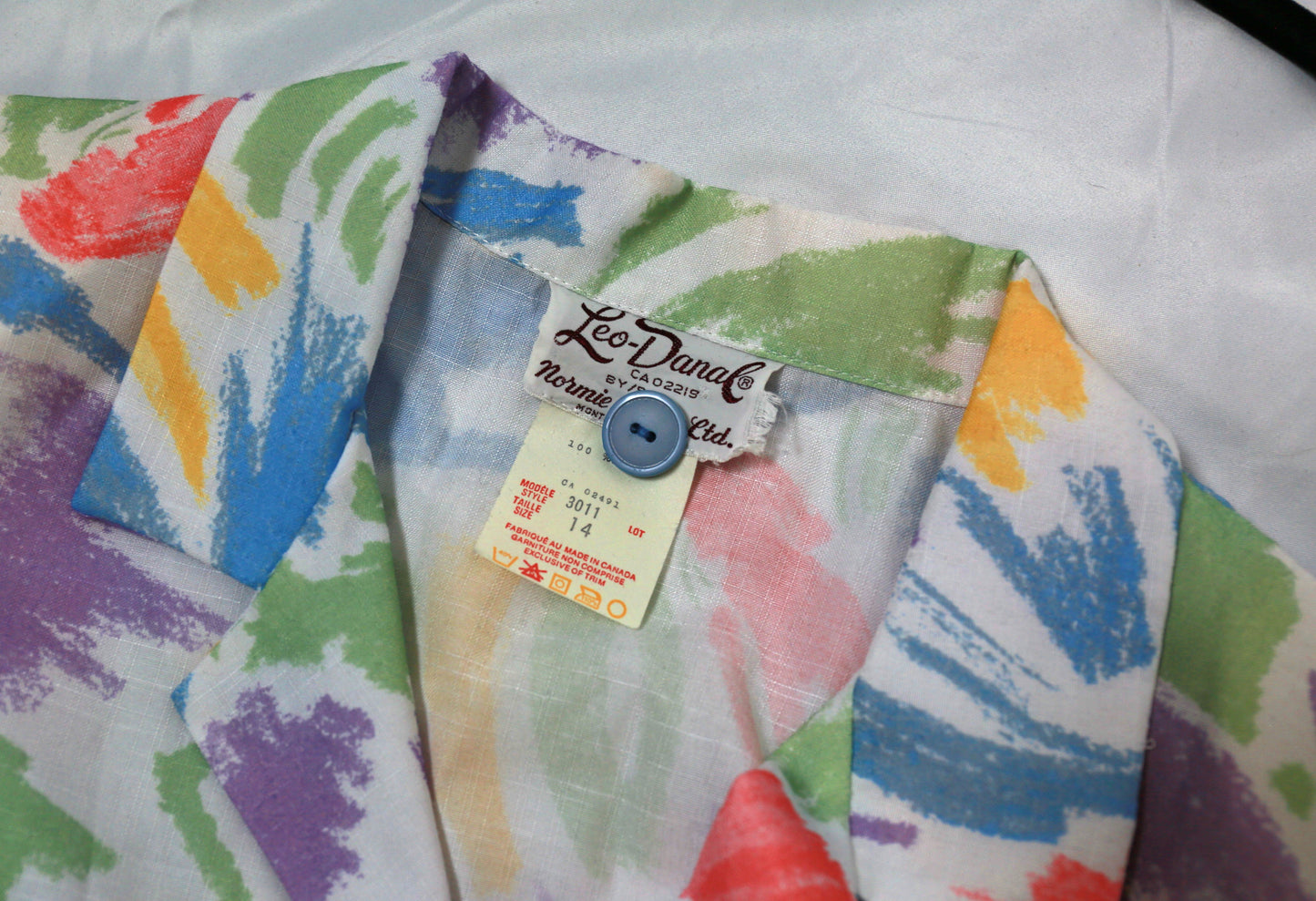 button front colourful day dress