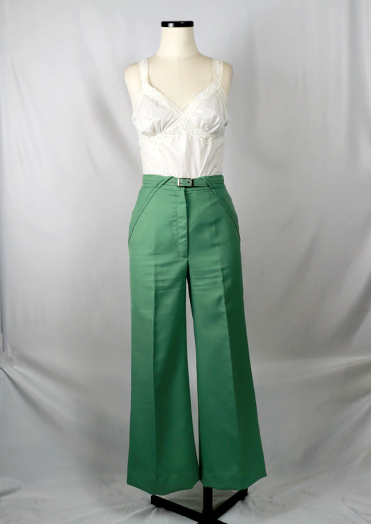 belted green trousers