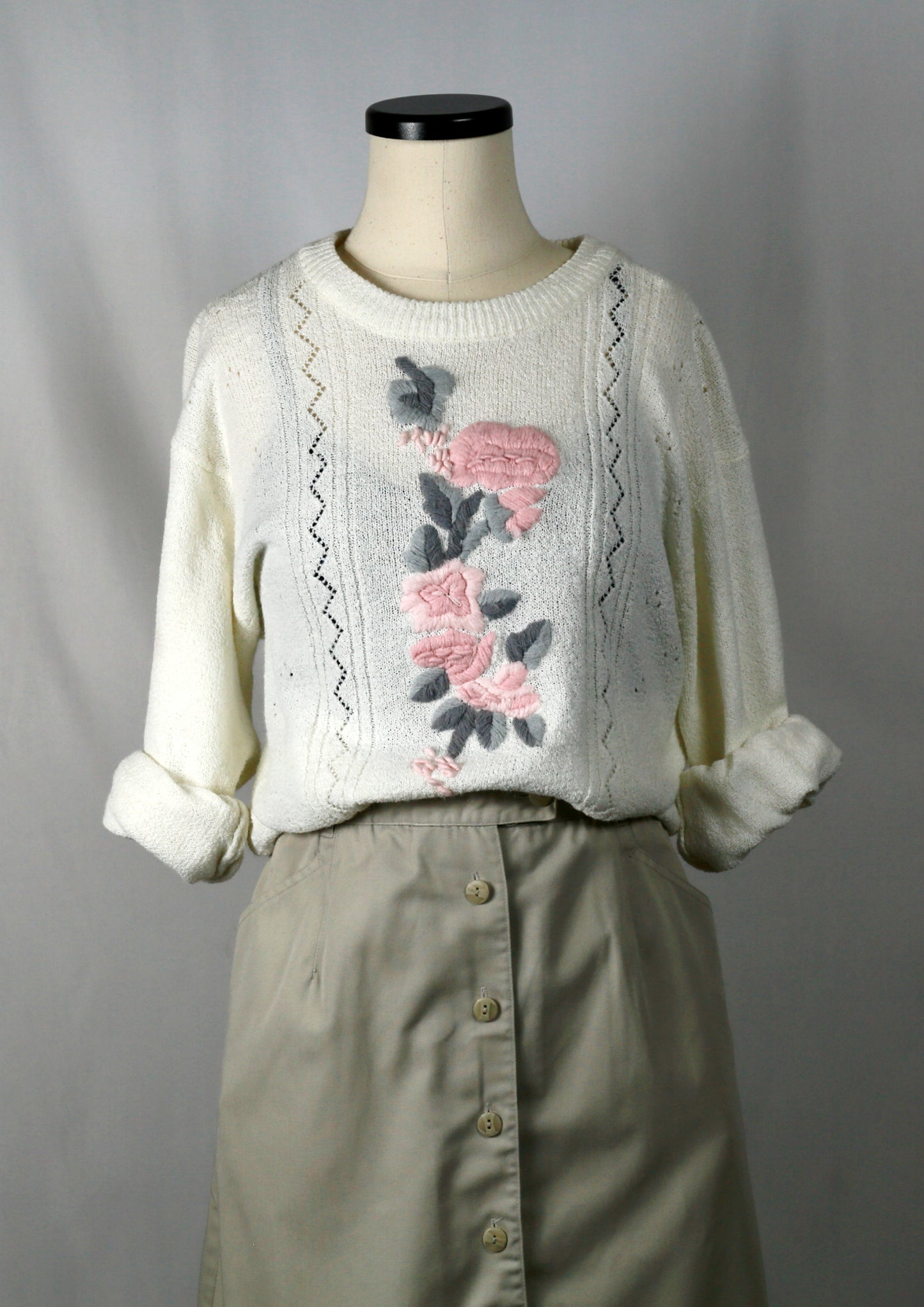 embroidered summer sweater